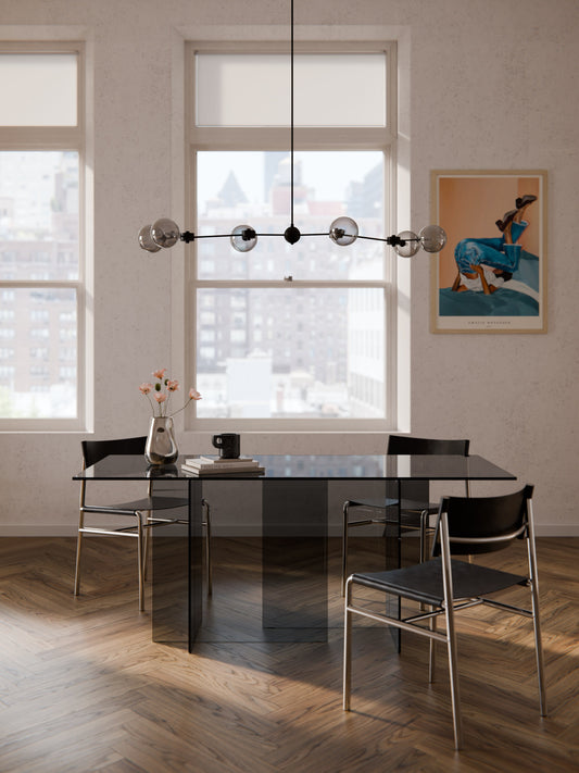 Draggery Anouk Dining Table Made of Glass, 180 x 90 cm