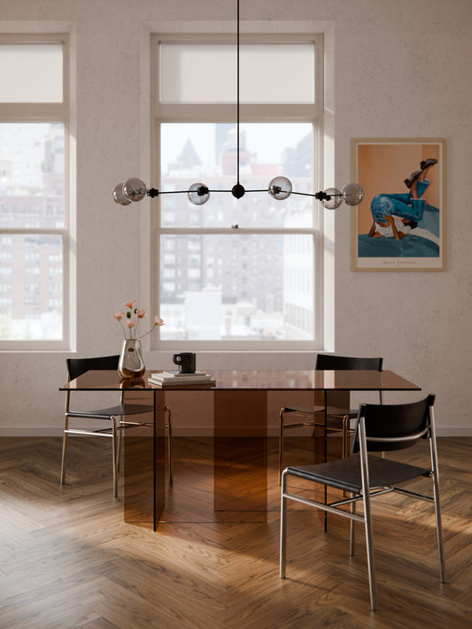 Draggery Anouk Dining Table Made of Glass, 180 x 90 cm
