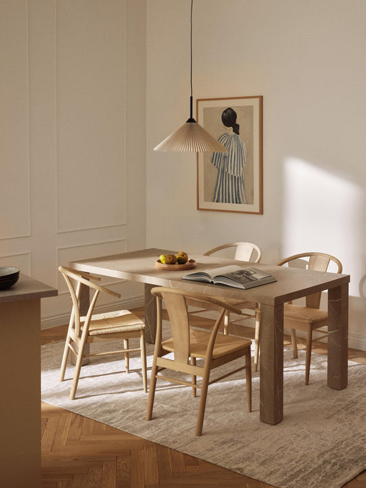 Draggery Carl Dining Table, 180 x 90 cm, in Marble Look