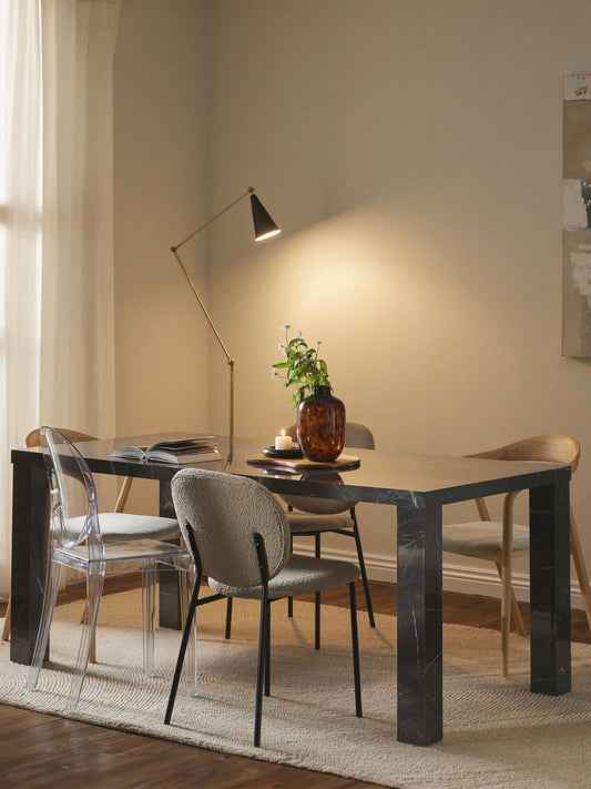 Draggery Carl Dining Table, 180 x 90 cm, in Marble Look