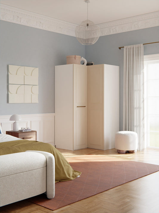 Draggery Charlotte Modular Wardrobe, Corner, 115 cm Wide