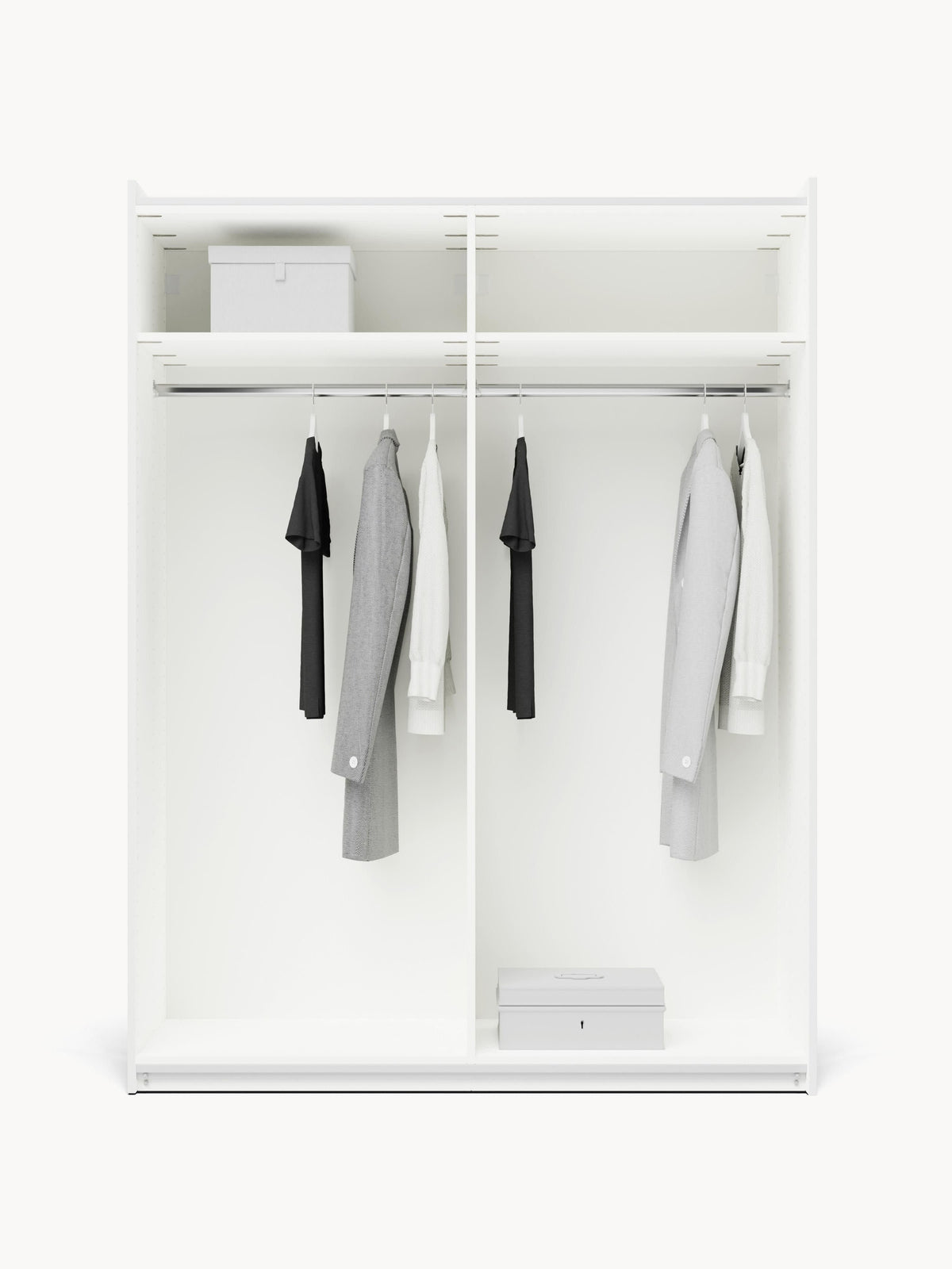 Draggery Charlotte Wardrobe, Modular, Sliding-Door, 150 cm Wide, in Various Sizes
