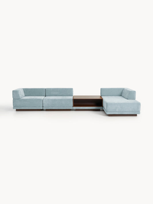 Draggery Colin Modular Corner Sofa with Coffee Table, 4-Seater