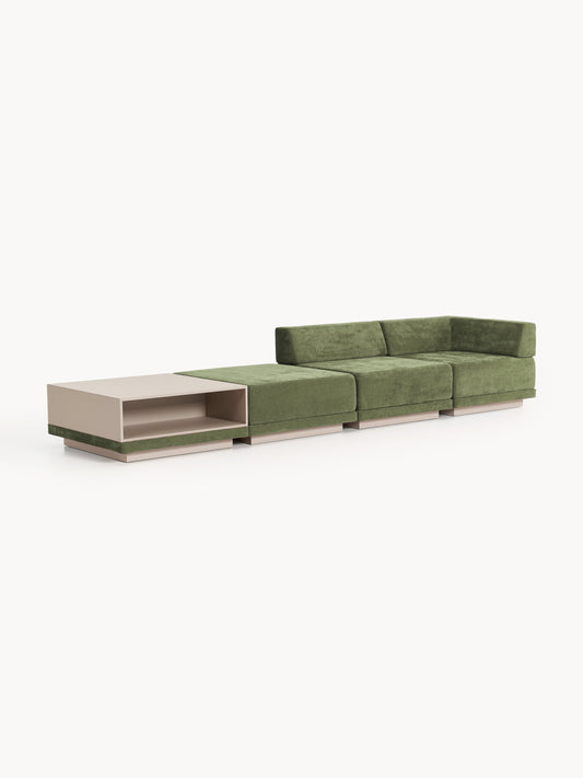 Draggery Colin Modular Sofa with Coffee Table & Ottoman, 4-Seater