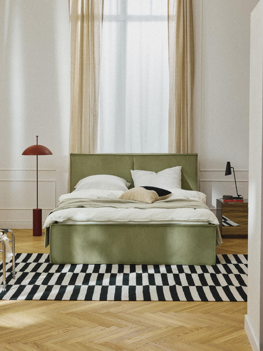 Draggery Dream Upholstered Bed with Storage, Corduroy