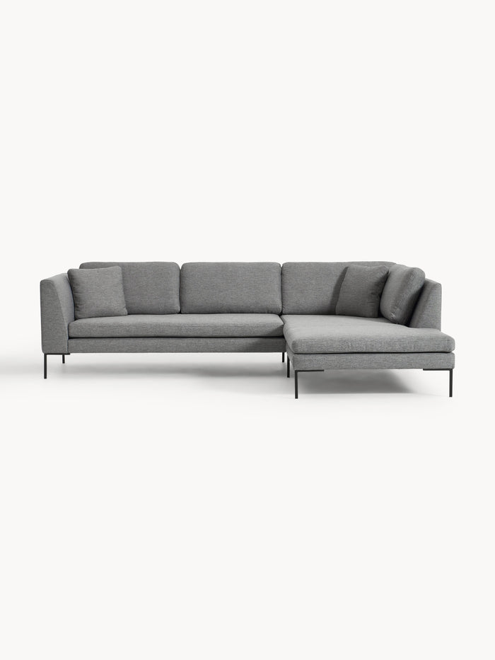 Draggery Emma Corner Sofa: Metal Legs