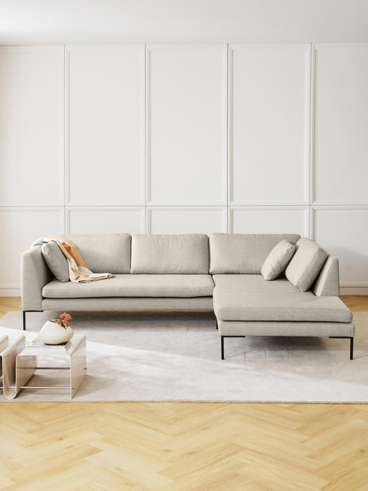 Draggery Emma Corner Sofa: Metal Legs