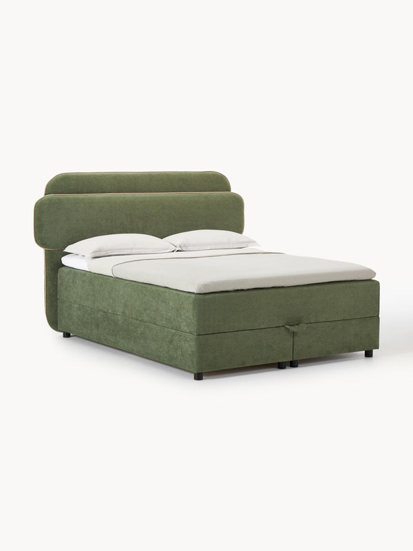 Draggery Enrica Box Spring Bed Frame with Storage