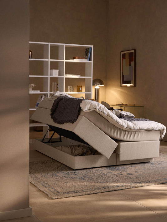Draggery Enya Box Spring Bed Frame with Storage