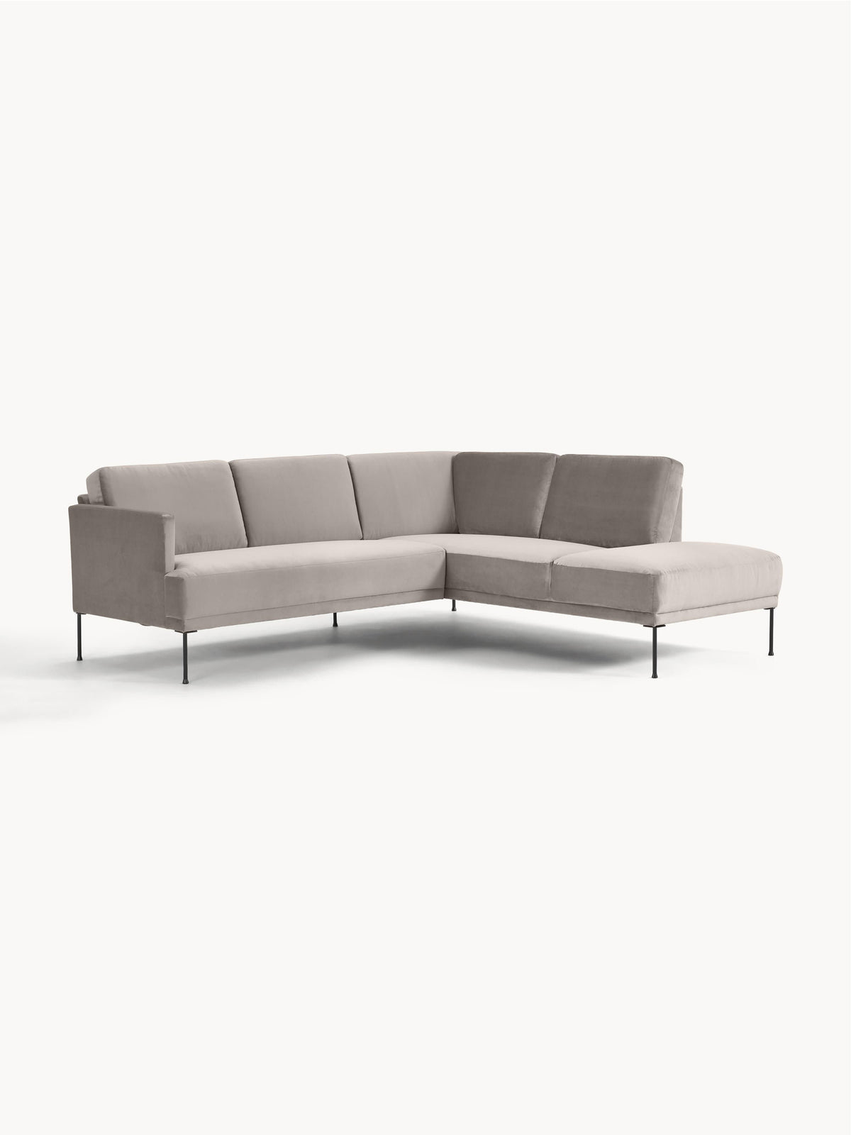 Draggery Fluente Corner Sofa with Velvet Cover