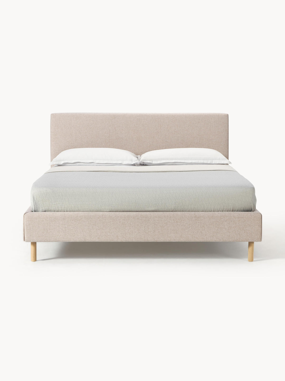 Draggery Giulia Upholstered Bed Frame with Wooden Feet