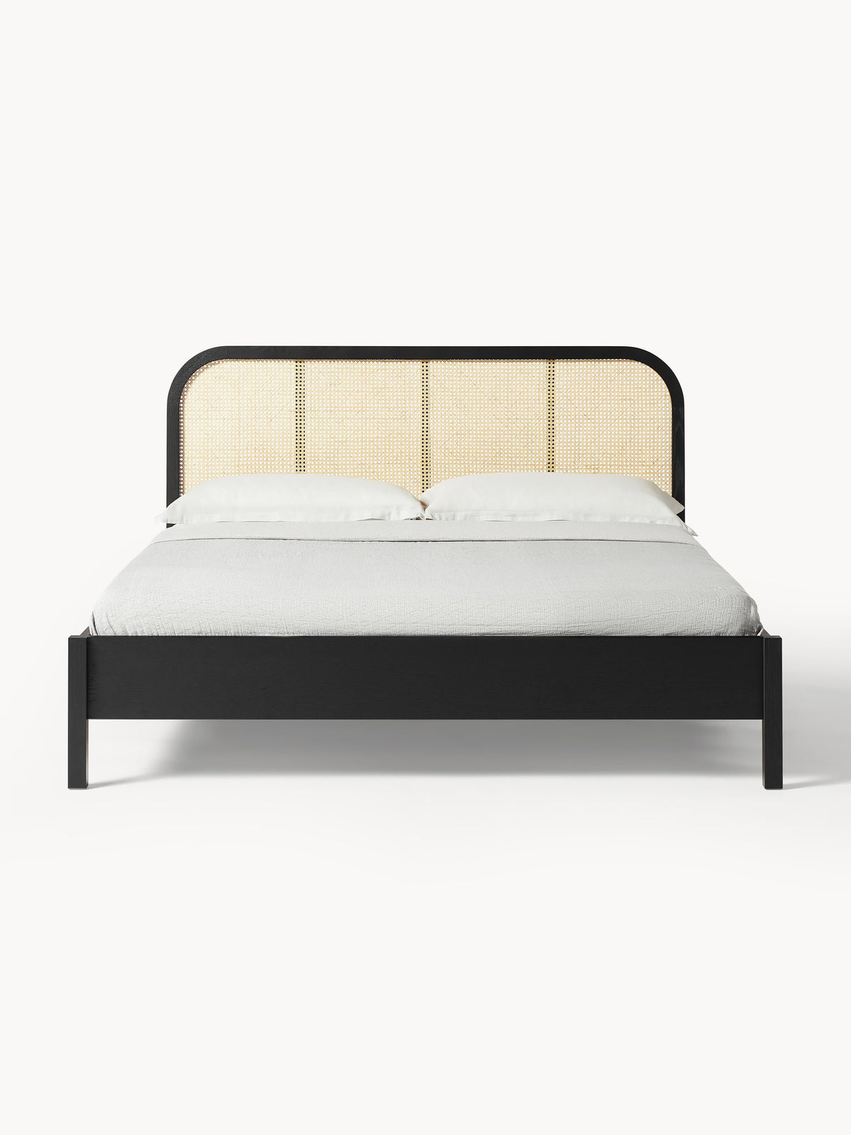 Draggery Jones Bed, Wooden, with Vienna Cane Headboard