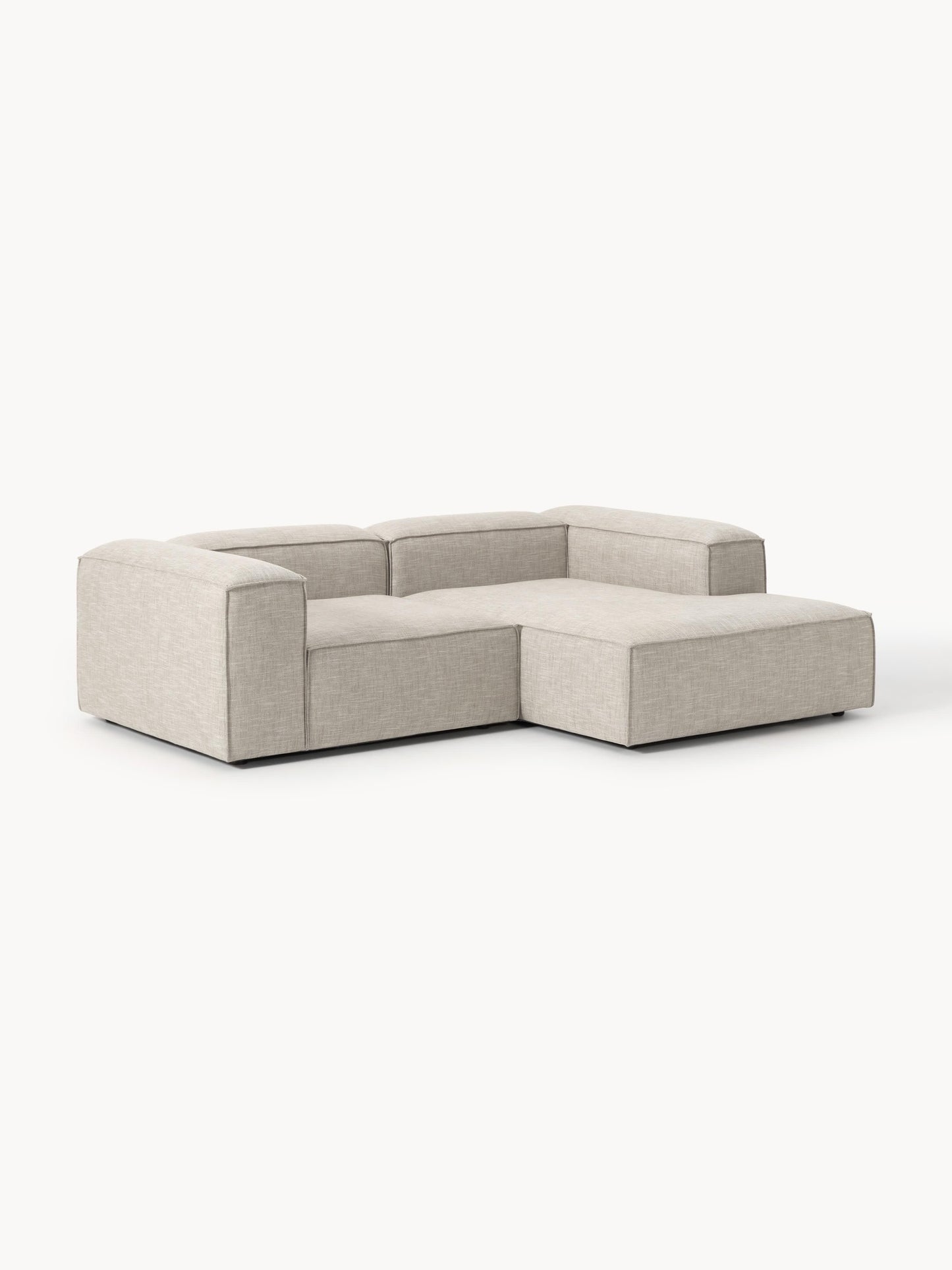 Draggery Lennon Corner Sofa with Linen Blend Cover, Modular (2-Seater)