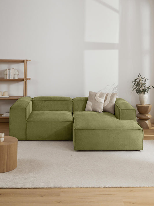Draggery Lennon Ottoman Corner Module with Corduroy Cover