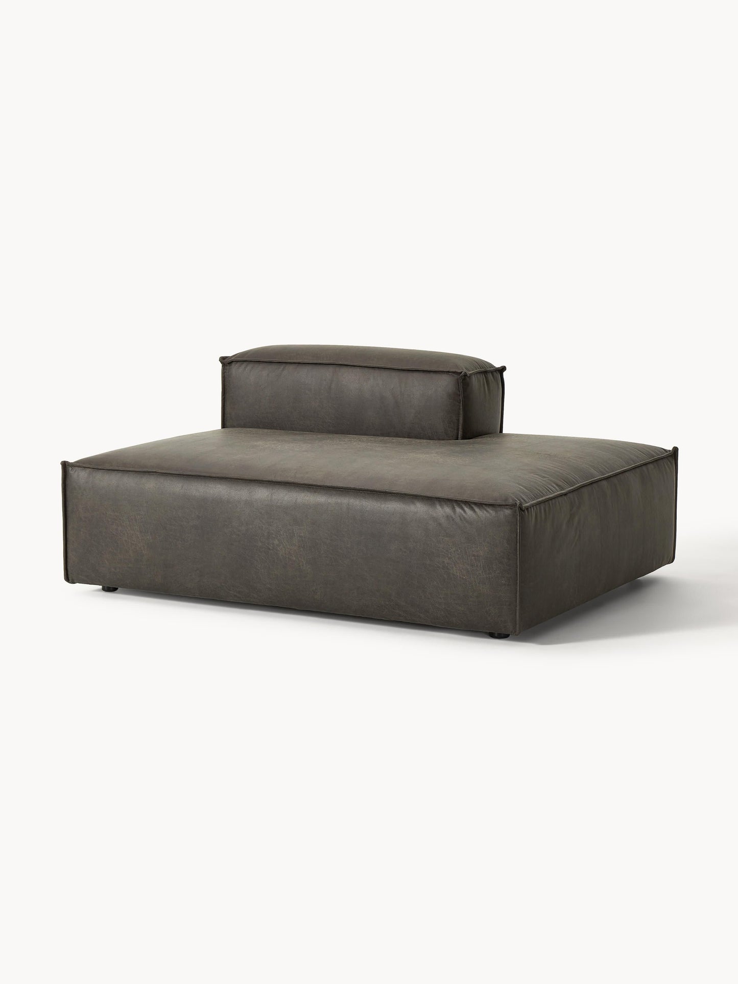 Draggery Lennon Ottoman Module with Leather Cover