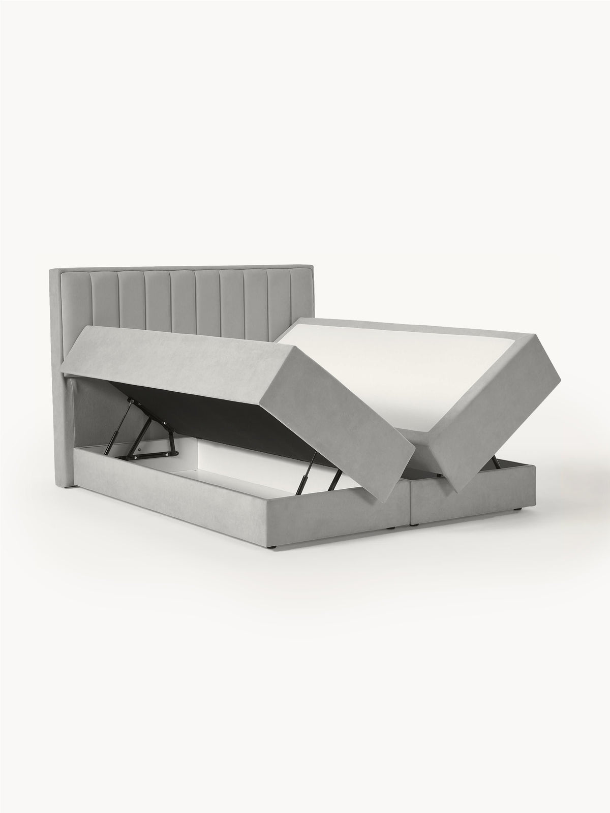Draggery Livia Box Spring Bed Frame with Storage