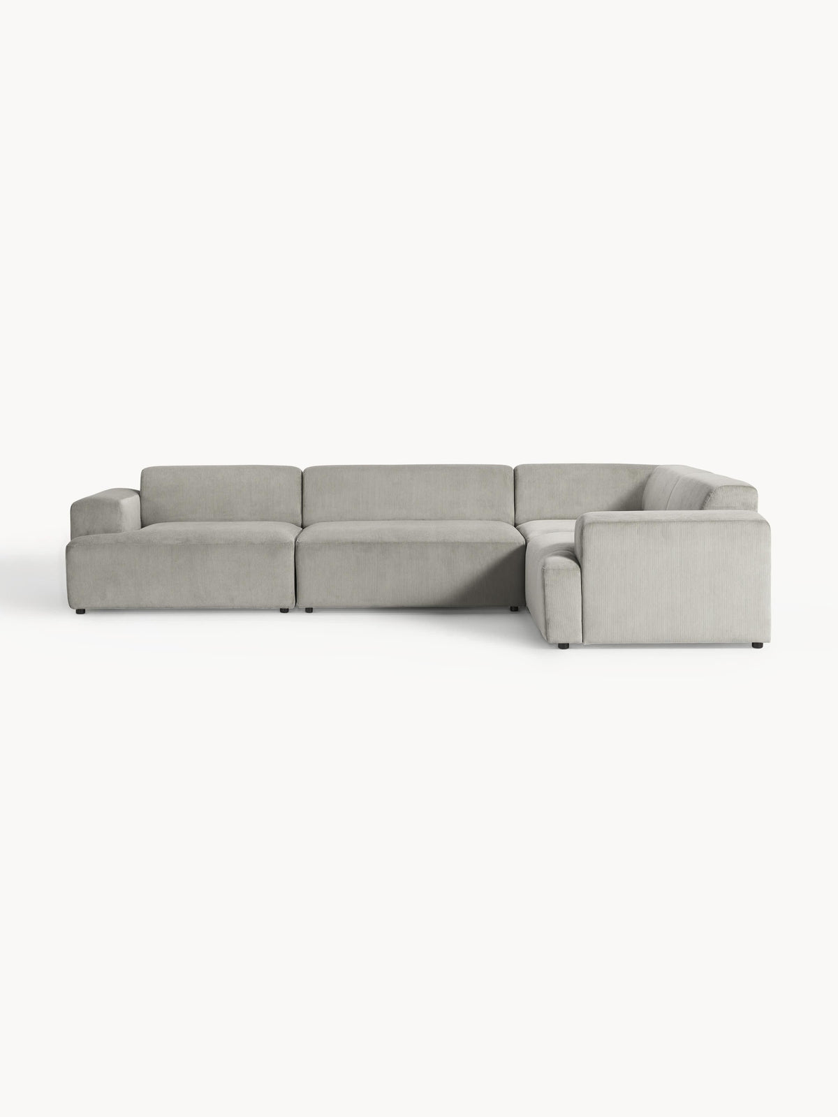 Draggery Melva Large Corner Sofa with Corduroy Cover (4-Seater)