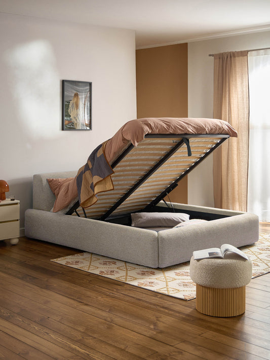 Draggery Melva Upholstered Bed Frame with Storage