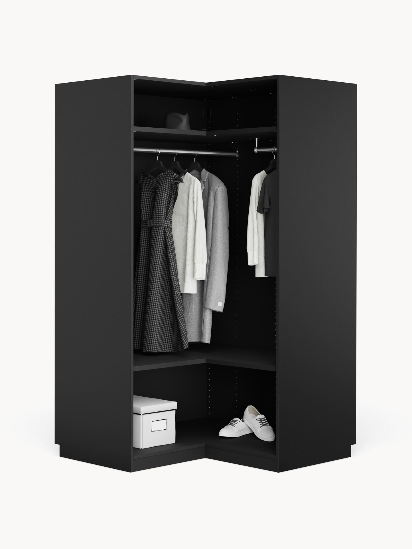 Draggery Simone Modular Wardrobe, Corner, 115 cm Wide