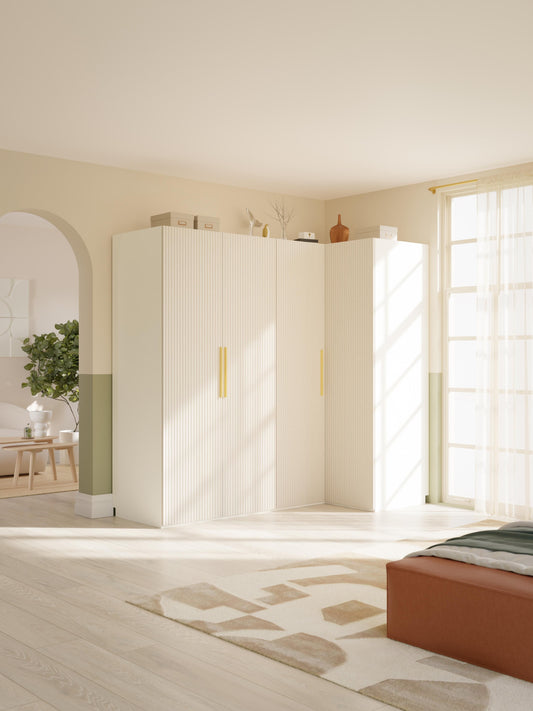 Draggery Simone Modular Wardrobe, Corner, 215 cm Wide, in Various Sizes