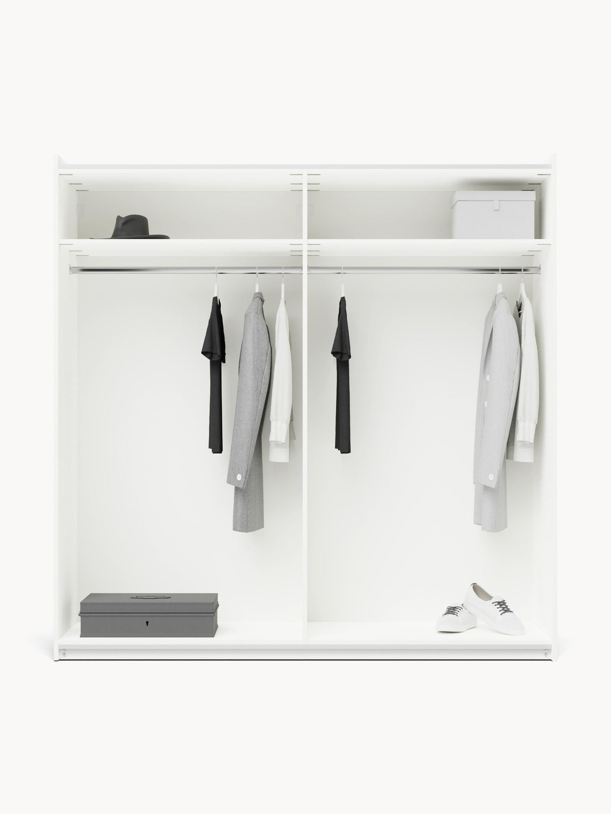 Draggery Simone Wardrobe with Sliding Doors, Modular, 200 cm Wide, in Various Sizes