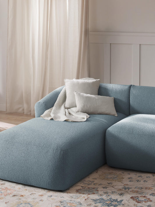Draggery Sofia Corner Module with Chaise in Bouclé