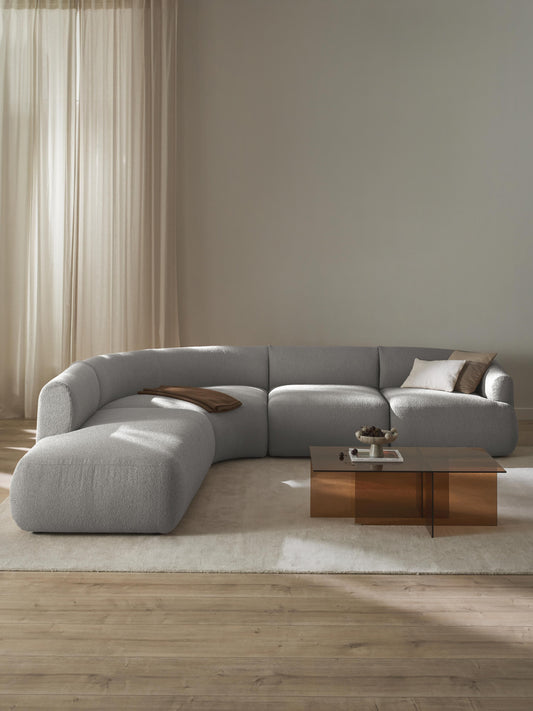 Draggery Sofia Modular Corner Sofa with Bouclé Cover, 4-Seater