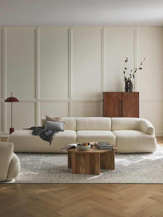 Draggery Sofia Modular Ottoman with Teddy Cover (3-Seater)