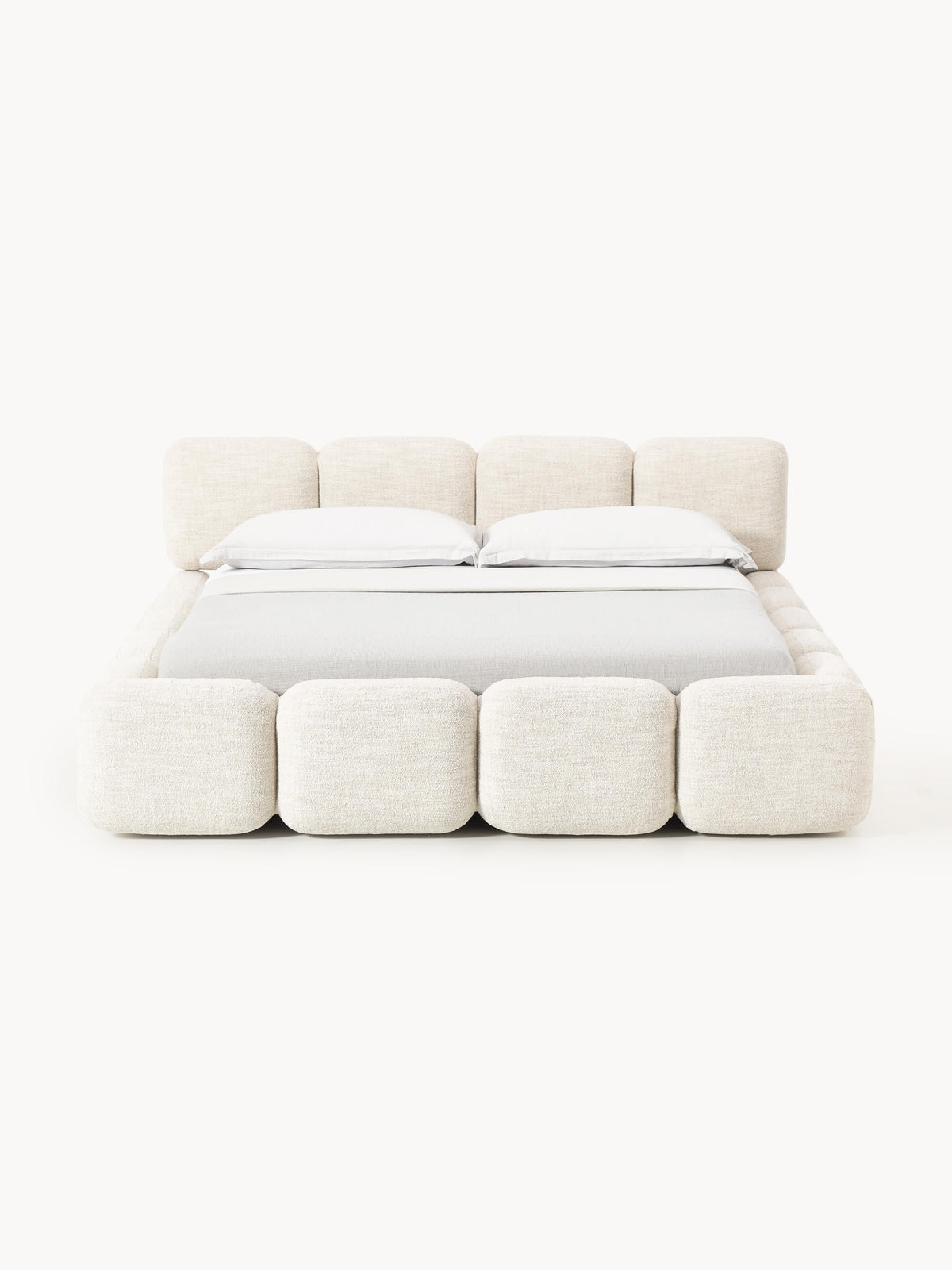 Draggery Tayla Bed with Bouclé Upholstery