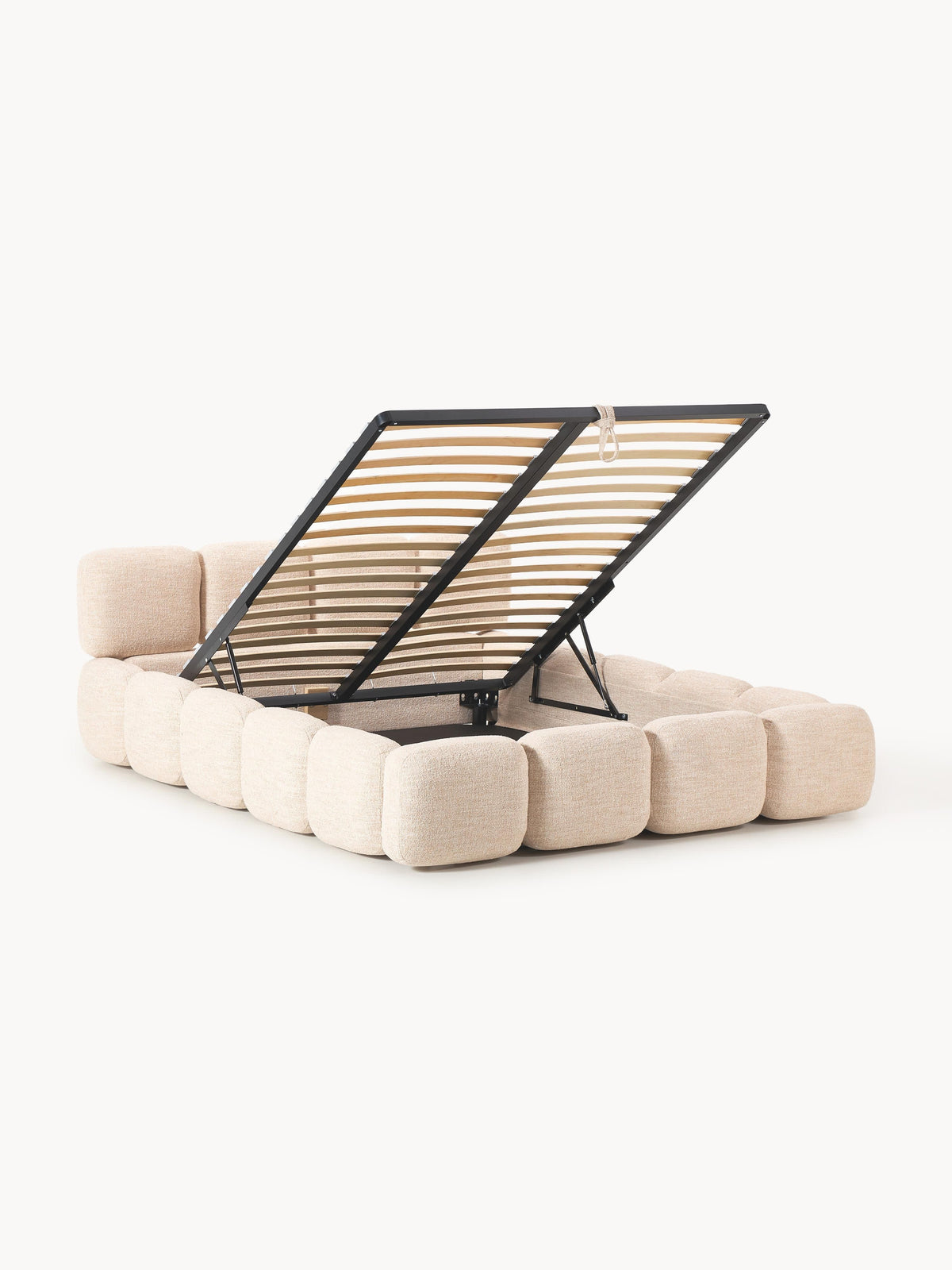 Draggery Tayla Upholstered Bed with Storage, Bouclé