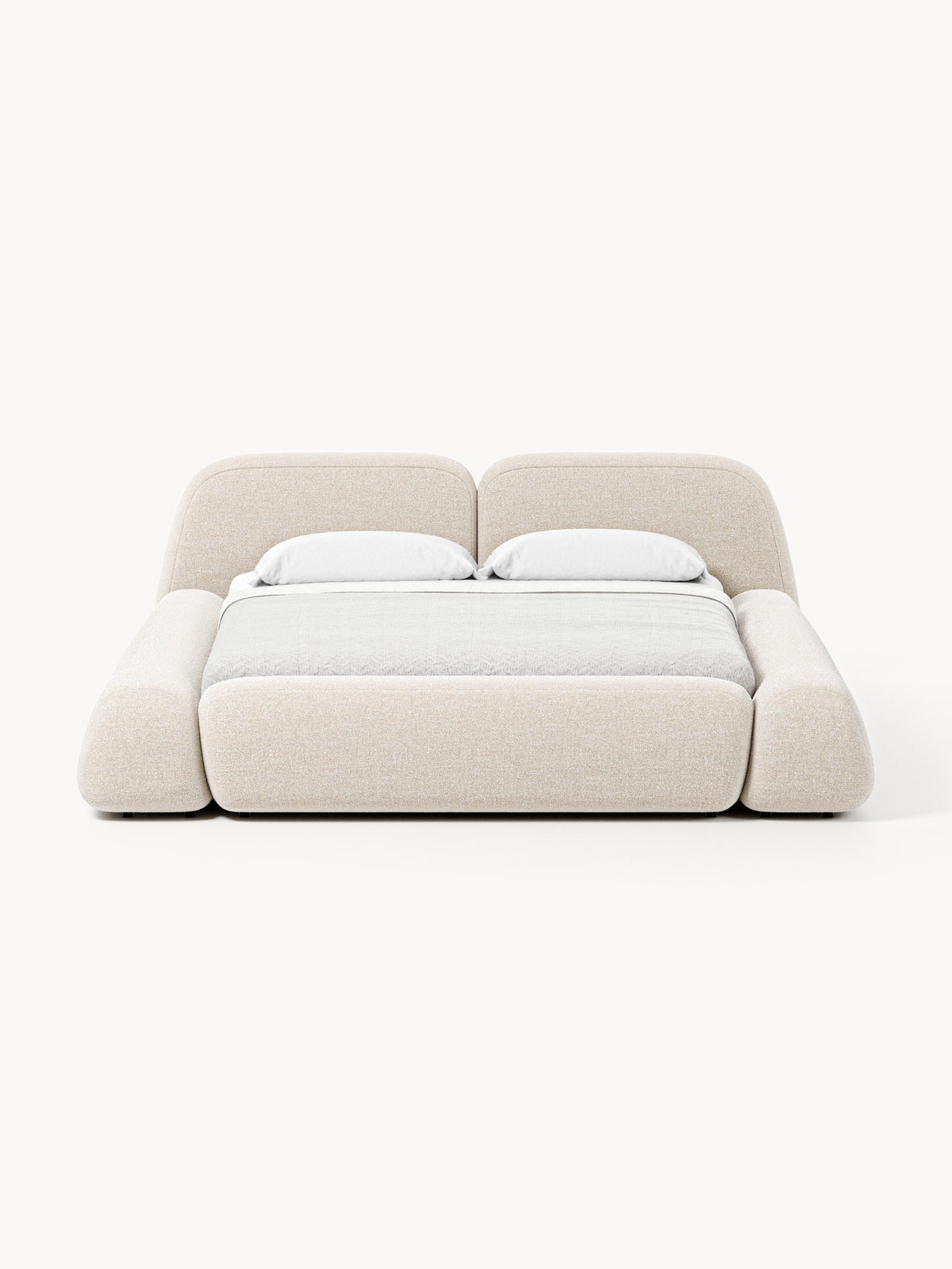 Draggery Wolke Bed with Bouclé Upholstery