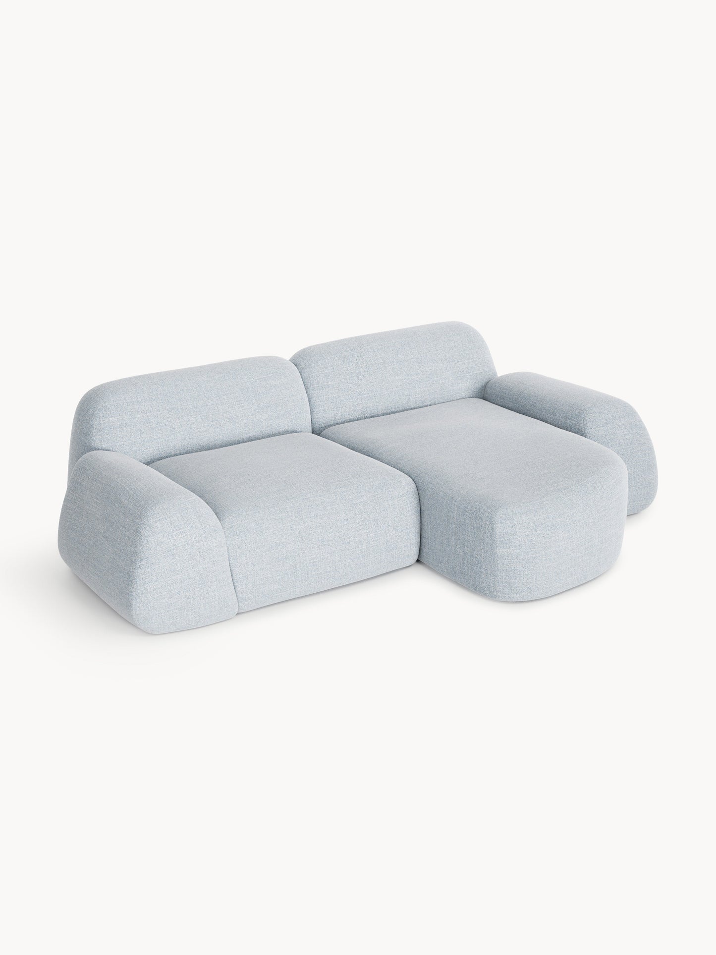 Draggery Wolke Corner Sofa with Bouclé Cover, Modular (3-Seater)