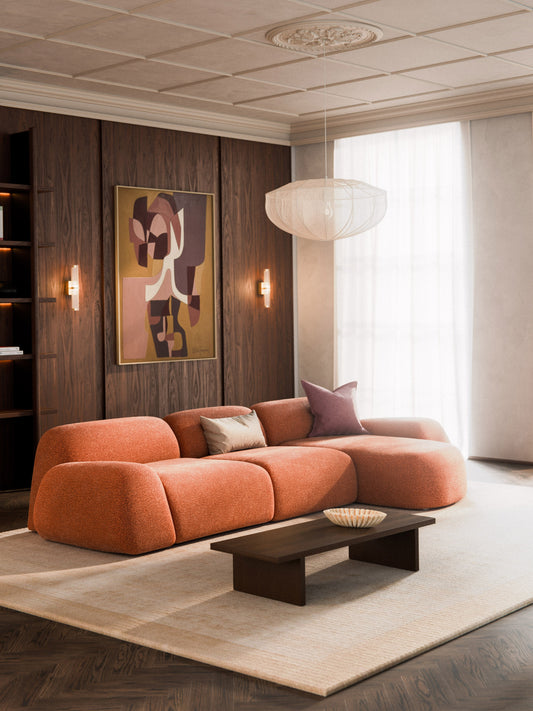 Draggery Wolke Modular Corner Sofa with Teddy Cover, 4-Seater