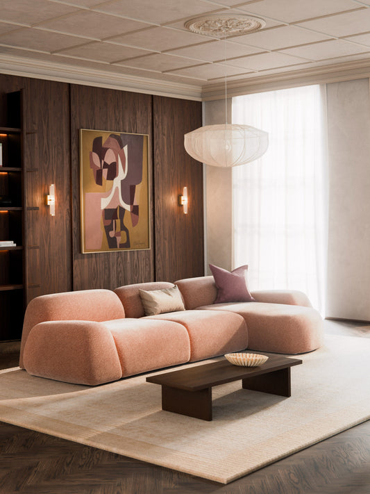Draggery Wolke Modular Corner Sofa with Teddy Cover, 4-Seater