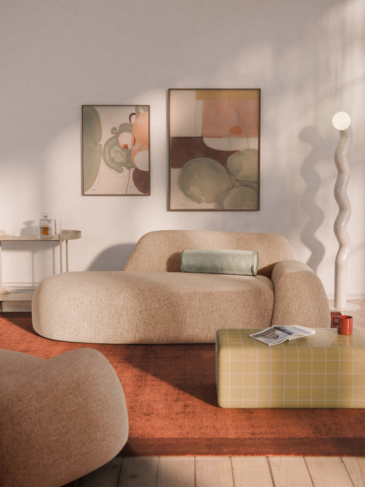 Draggery Wolke Sofa with Chaise Longue in Bouclé (2-Seater)