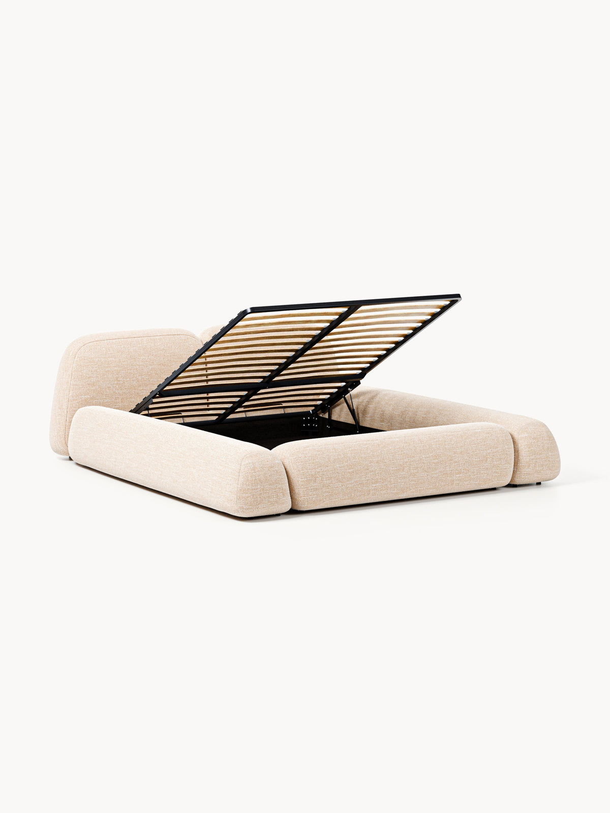 Draggery Wolke Upholstered Bed with Storage, Bouclé