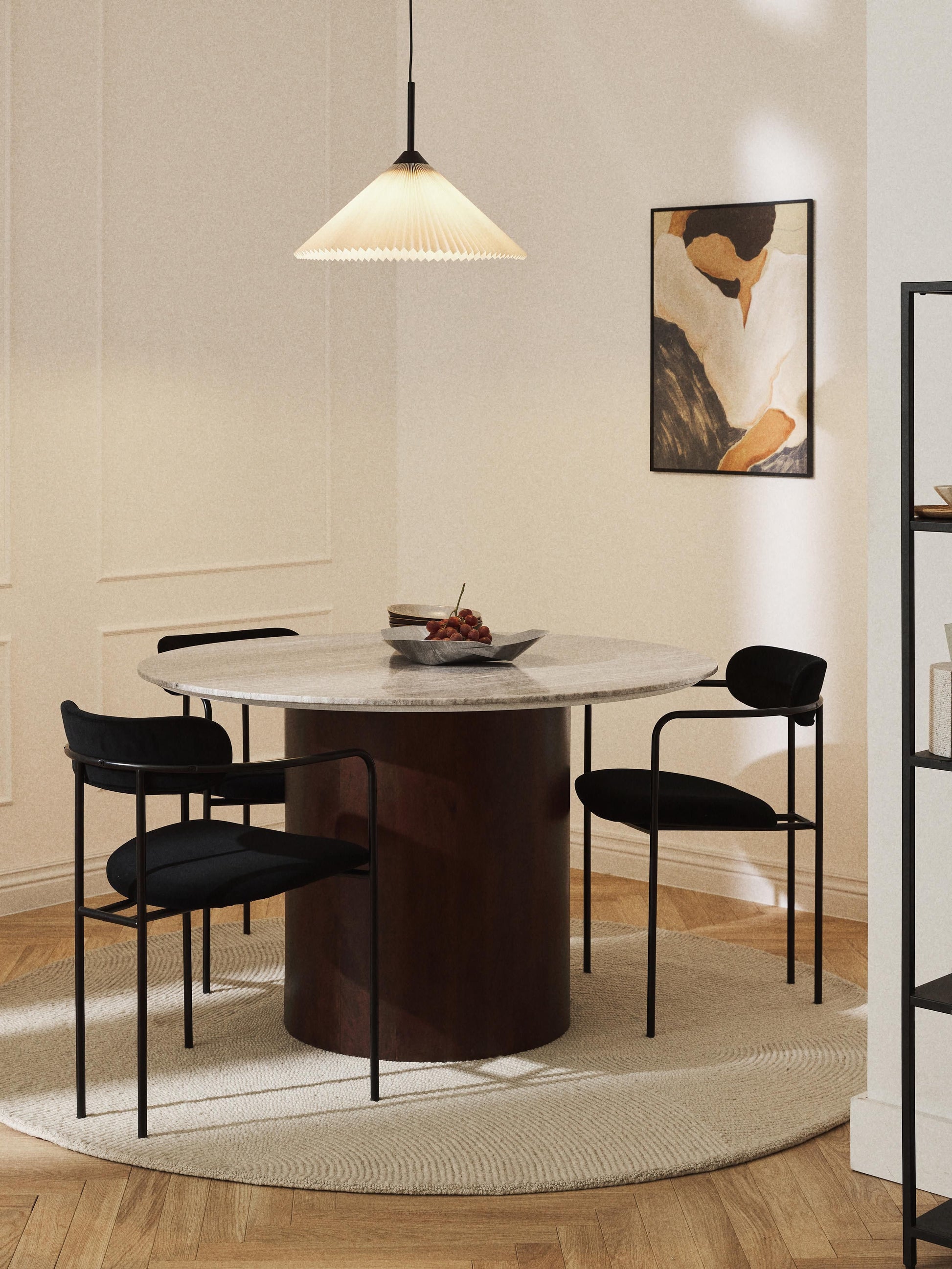 Draggery Abby Dining Table in Marble, Round, Ø 120 cm