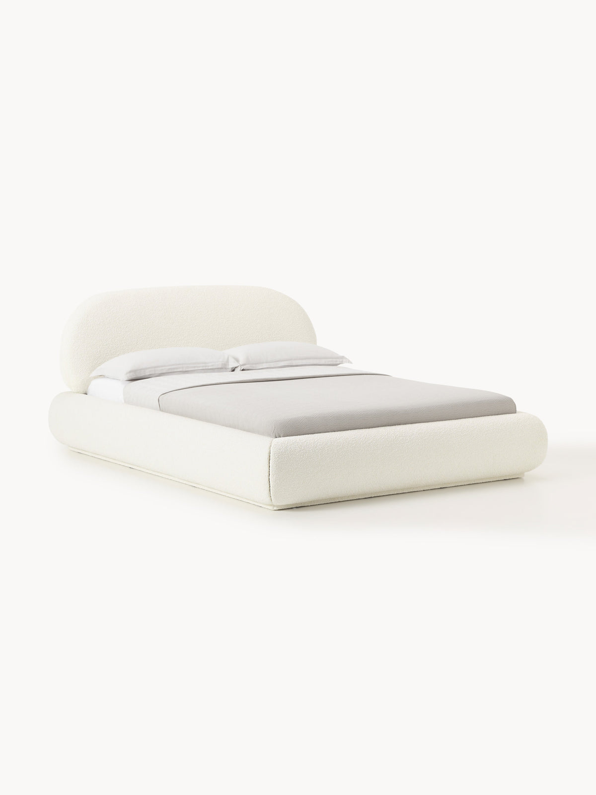 Draggery Alba Bed with Bouclé Upholstery
