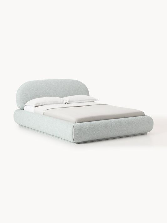 Draggery Alba Bed with Bouclé Upholstery