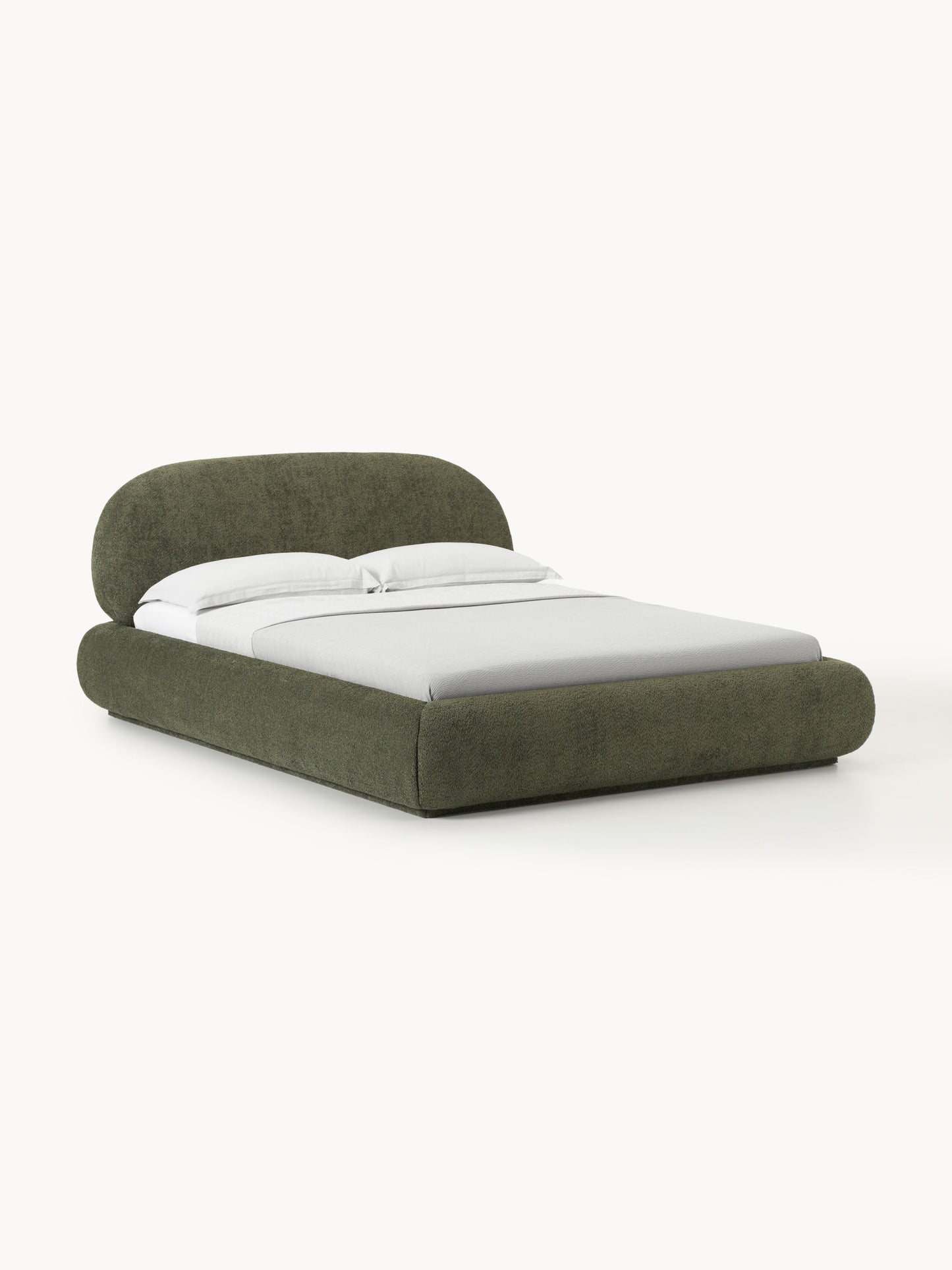 Draggery Alba Bed with Teddy Bouclé Upholstery