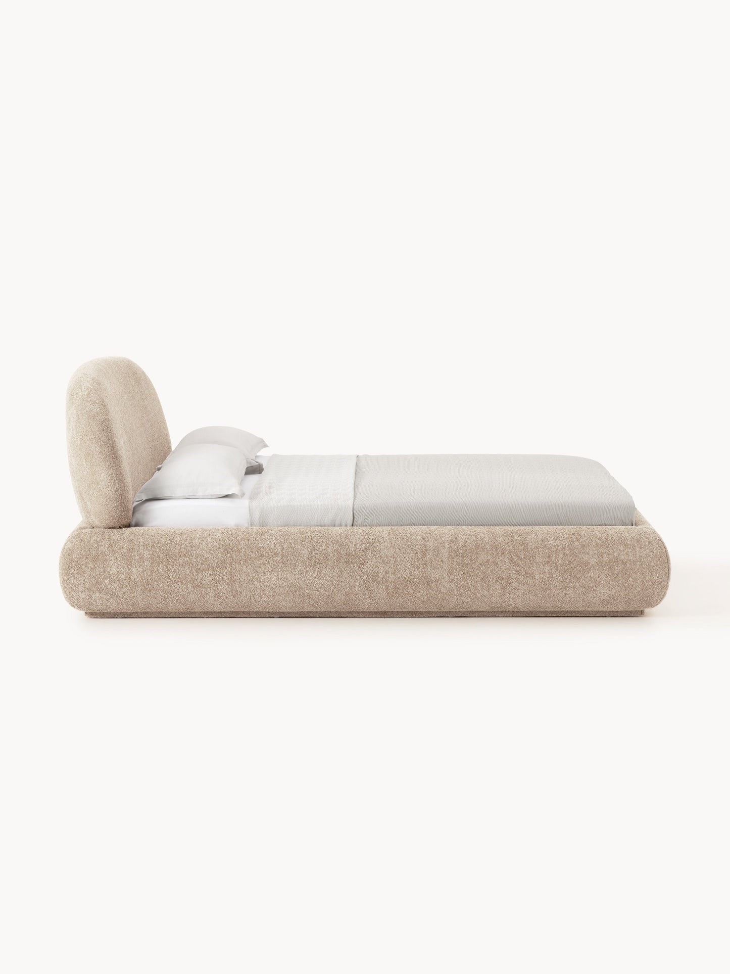 Draggery Alba Bed with Teddy Bouclé Upholstery