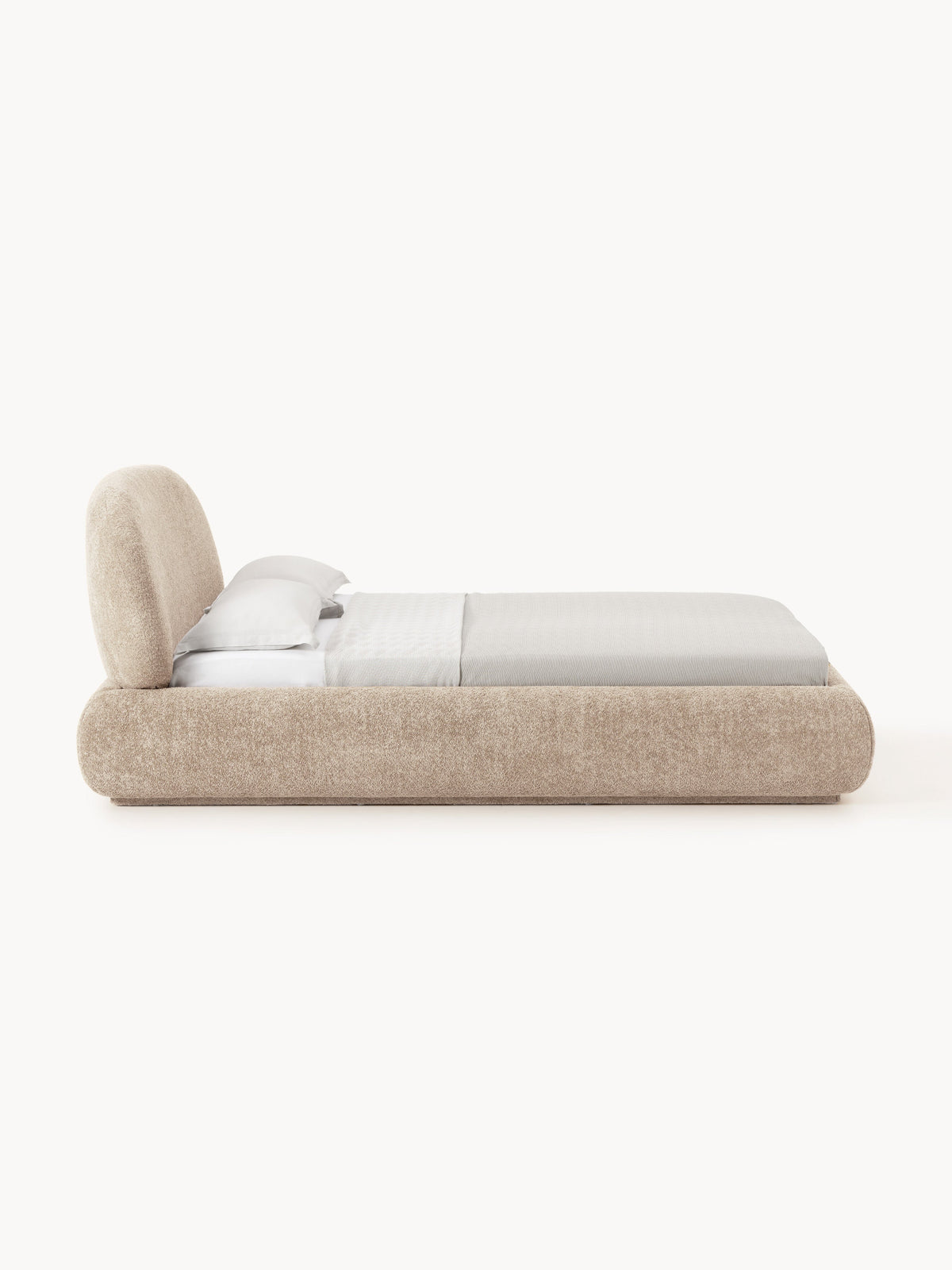 Draggery Alba Bed with Teddy Bouclé Upholstery