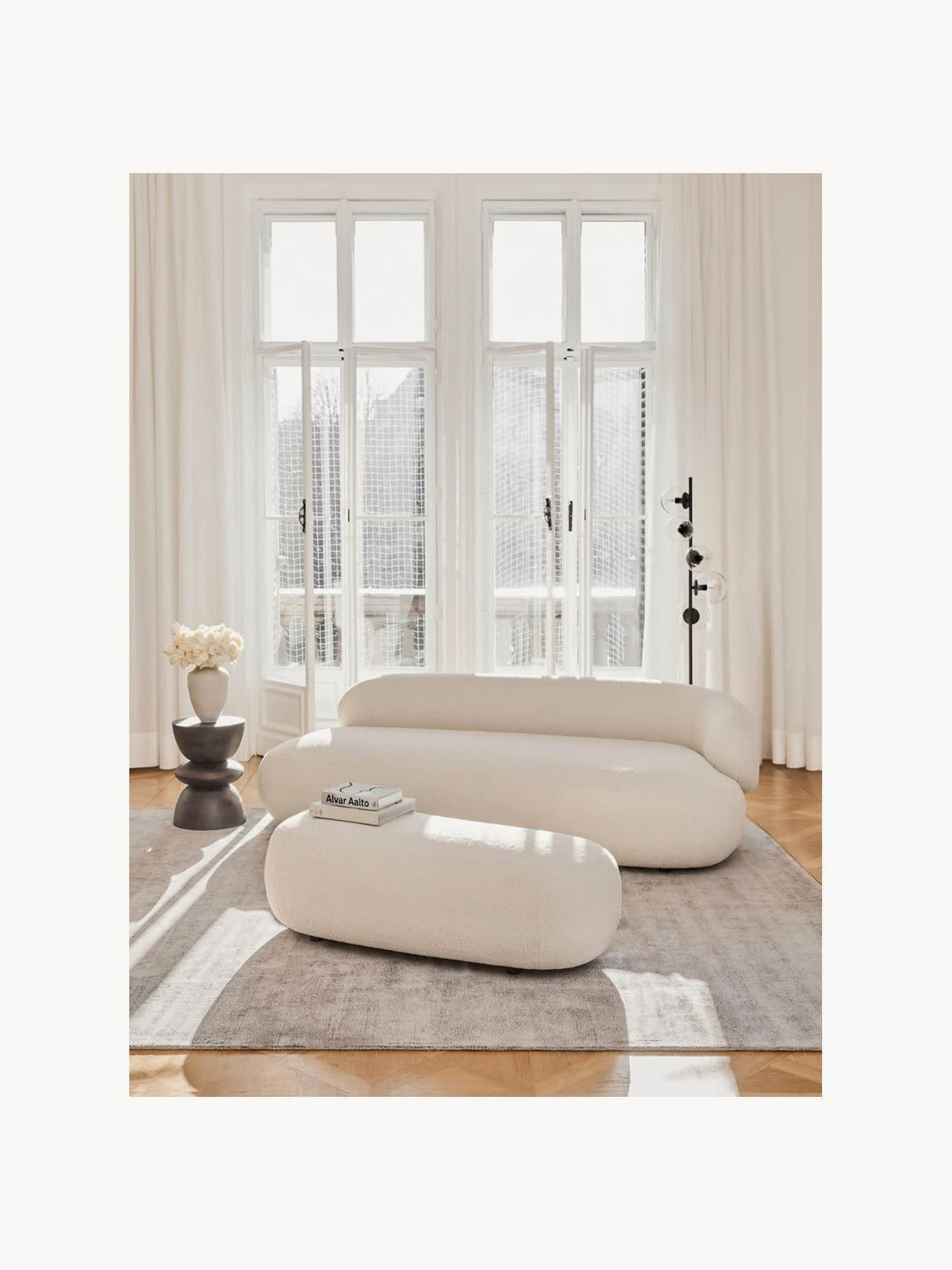 Draggery Alba Sofa with Teddy Cover, 3-Seater