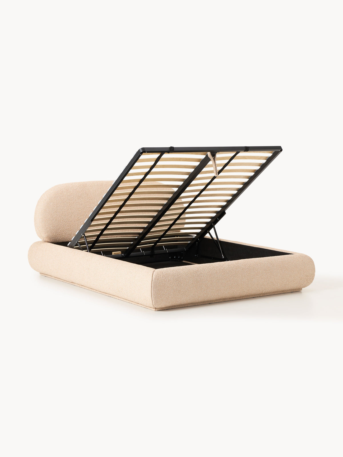 Draggery Alba Upholstered Bed with Storage, Bouclé
