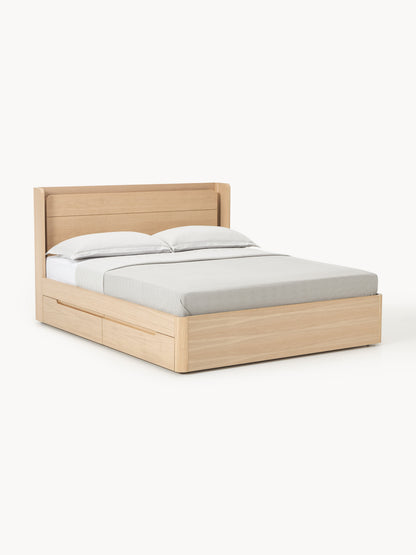 Draggery Allow Bed, Wooden, with Drawers