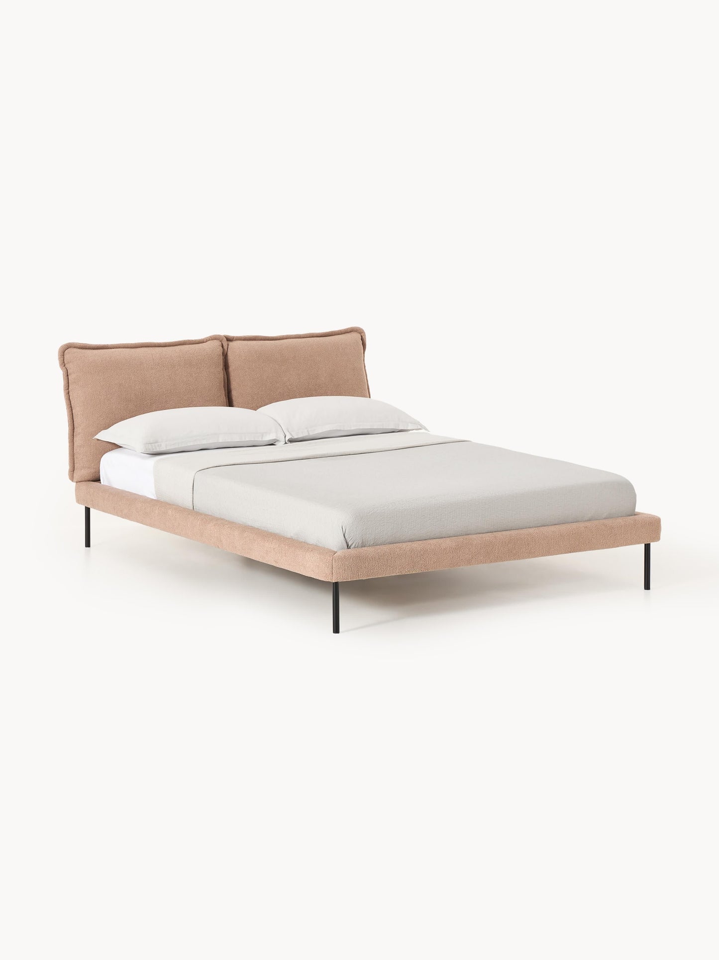 Draggery Amelia Bed with Teddy Bouclé Upholstery