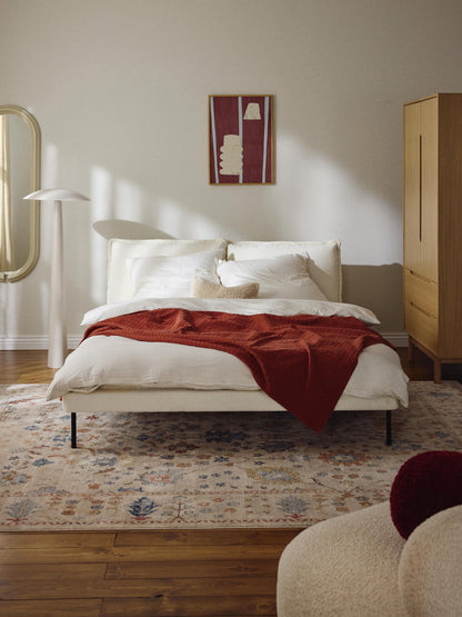 Draggery Amelia Bed with Teddy Bouclé Upholstery