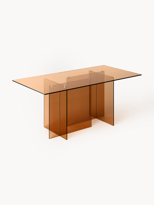 Draggery Anouk Dining Table Made of Glass, 180 x 90 cm