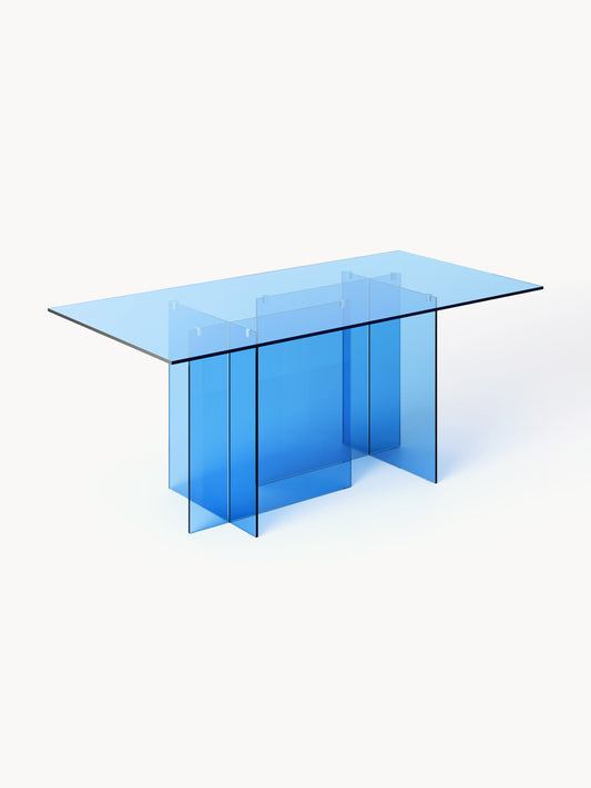 Draggery Anouk Dining Table Made of Glass, 180 x 90 cm