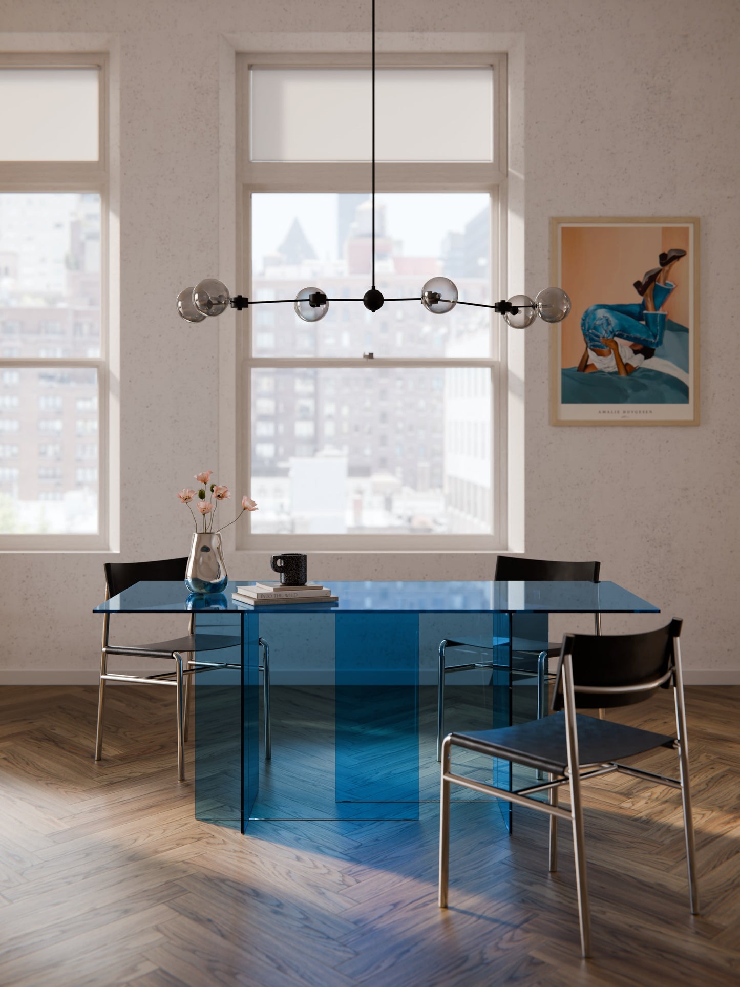 Draggery Anouk Dining Table Made of Glass, 180 x 90 cm